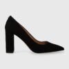 BOSS tocuri din piele intoarsa Janet Pump 90 culoarea negru