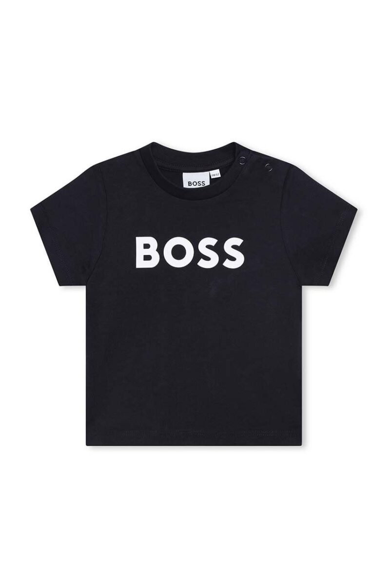 BOSS tricou bebe culoarea albastru marin