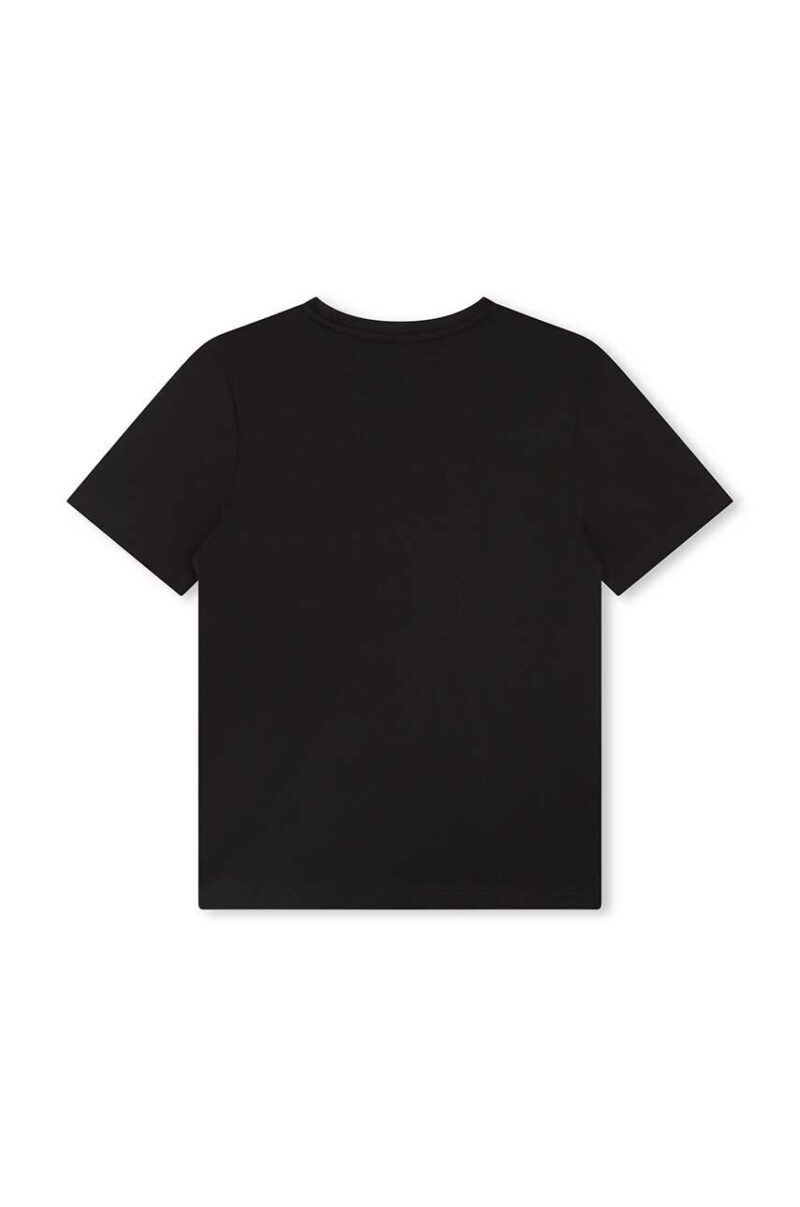 BOSS tricou de bumbac pentru copii culoarea negru