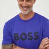 BOSS tricou din bumbac culoarea violet