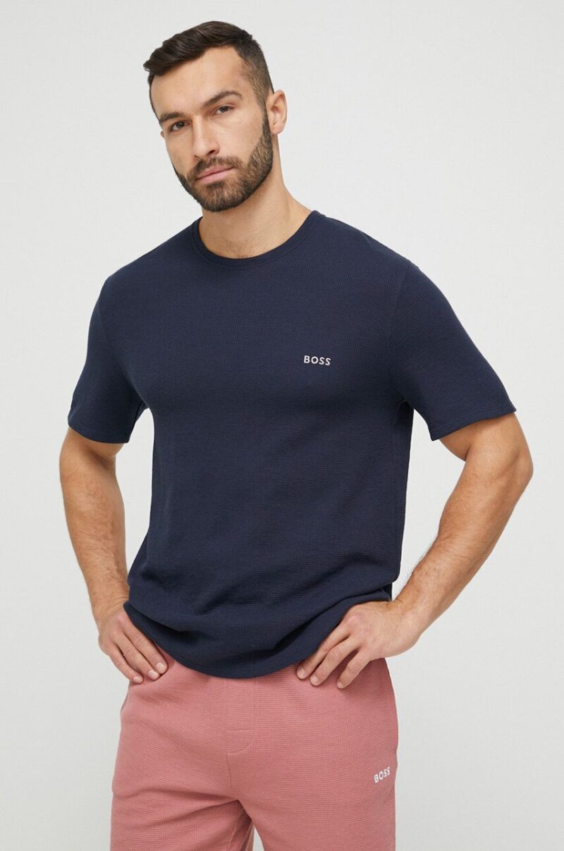 BOSS tricou lounge culoarea bleumarin