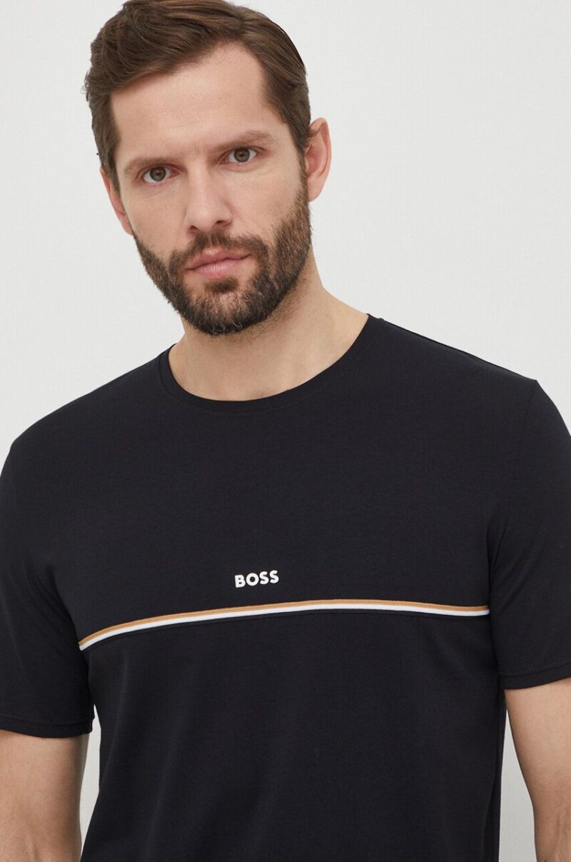 BOSS tricou lounge culoarea negru