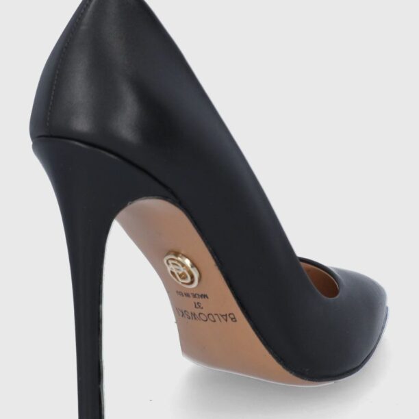 Baldowski stilettos de piele culoarea negru preţ