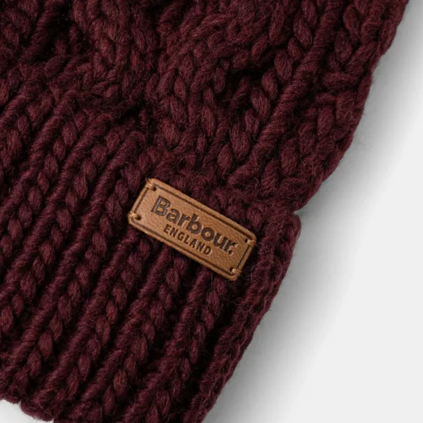 Barbour caciula culoarea bordo preţ