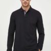 Barbour longsleeve din bumbac culoarea negru