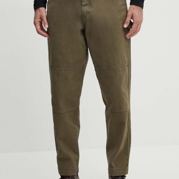 Barbour pantaloni de bumbac culoarea verde