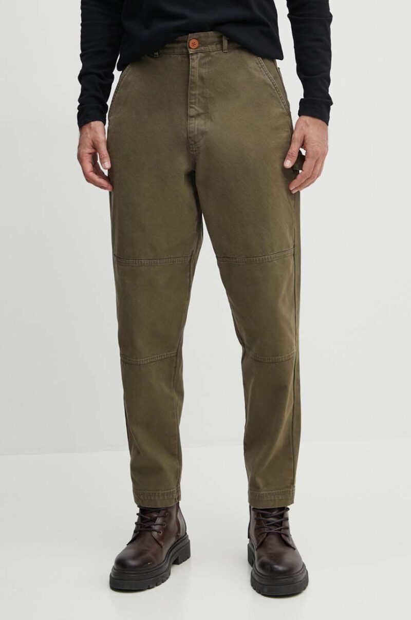 Barbour pantaloni de bumbac culoarea verde