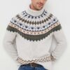 Barbour pulover de lână Roose Fair Isle Rollneck bărbați