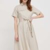 Barbour rochie din in culoarea bej