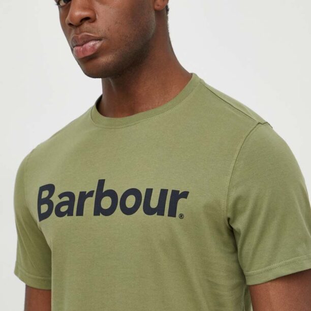 Barbour tricou din bumbac culoarea verde