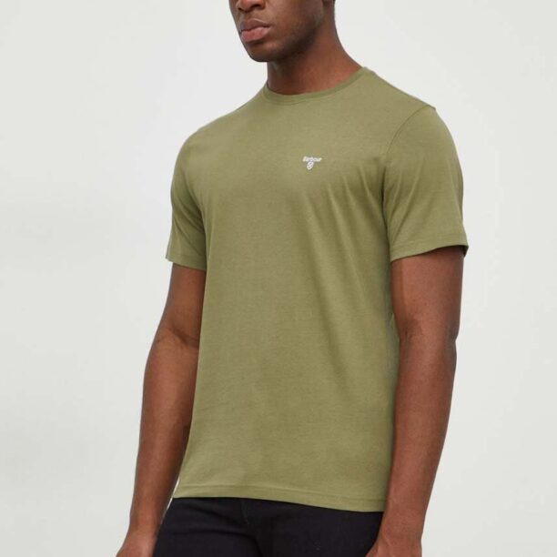 Barbour tricou din bumbac culoarea verde