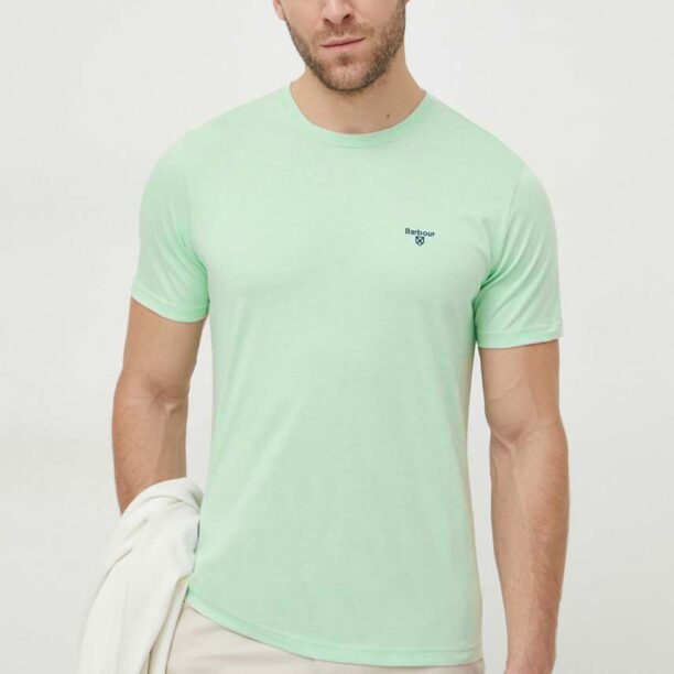 Barbour tricou din bumbac culoarea verde