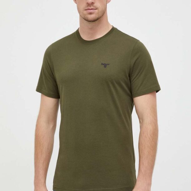 Barbour tricou din bumbac culoarea verde