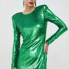 Bardot rochie culoarea verde