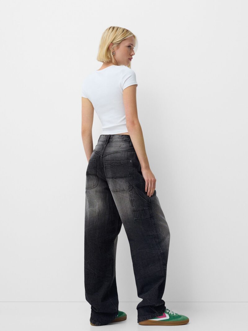 Bershka Jeans  negru denim preţ