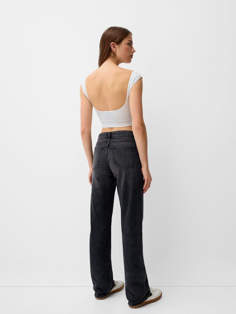 Bershka Jeans  negru denim preţ