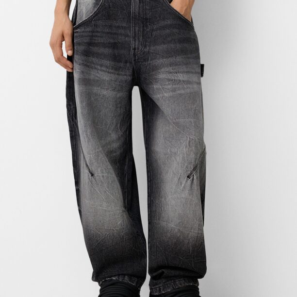 Bershka Jeans  negru denim