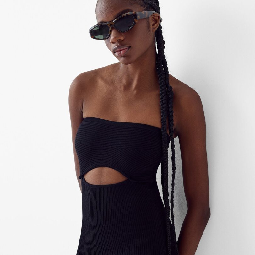 Bershka Ochelari de soare  maro / maro caramel / ciocolatiu