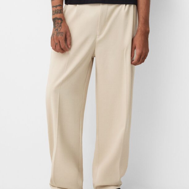 Bershka Pantaloni cu buzunare  crem