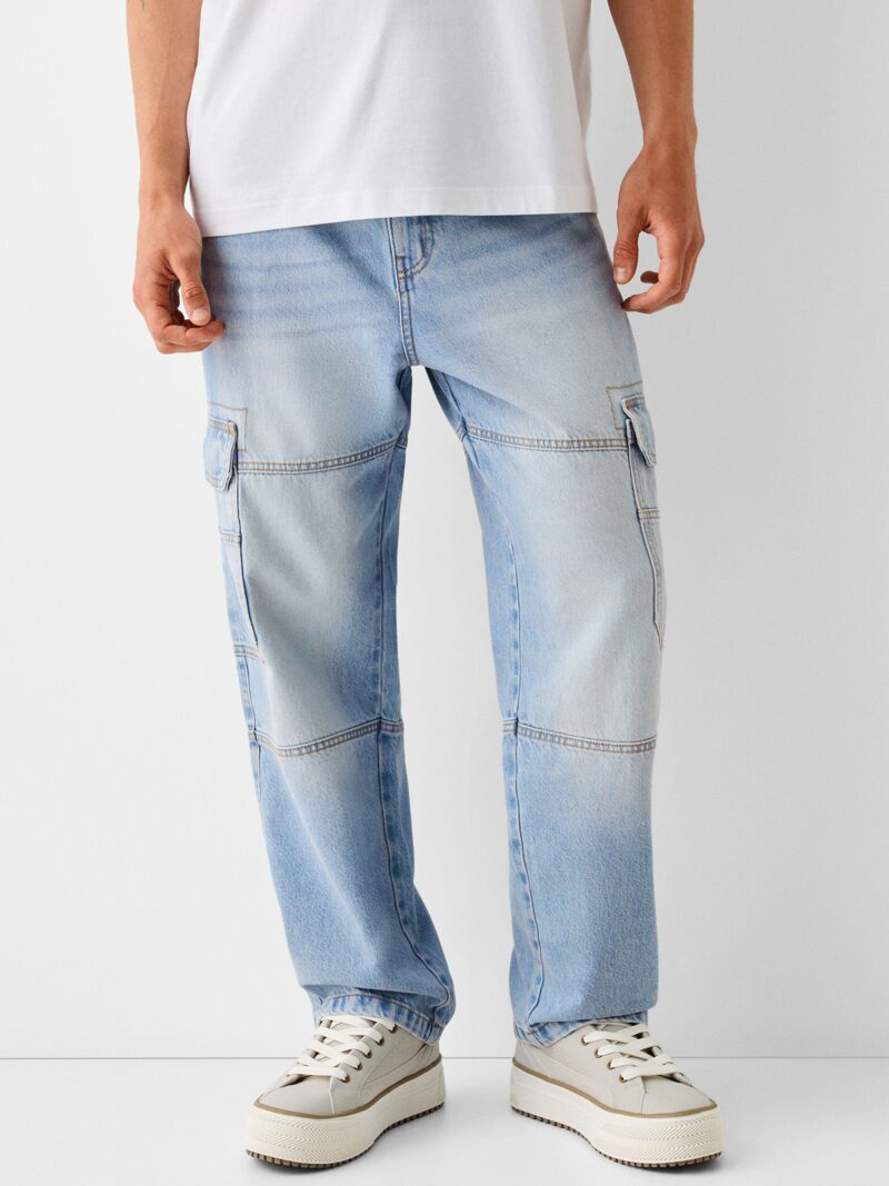 Bershka Pantaloni eleganți  albastru deschis