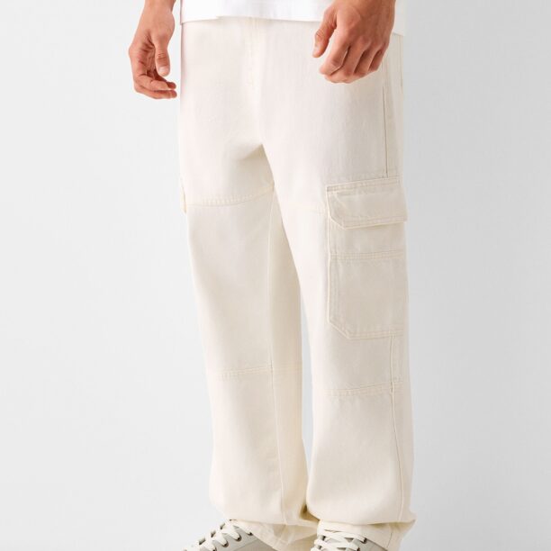 Bershka Pantaloni eleganți  crem