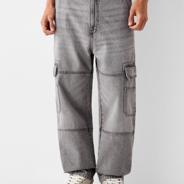 Bershka Pantaloni eleganți  gri denim