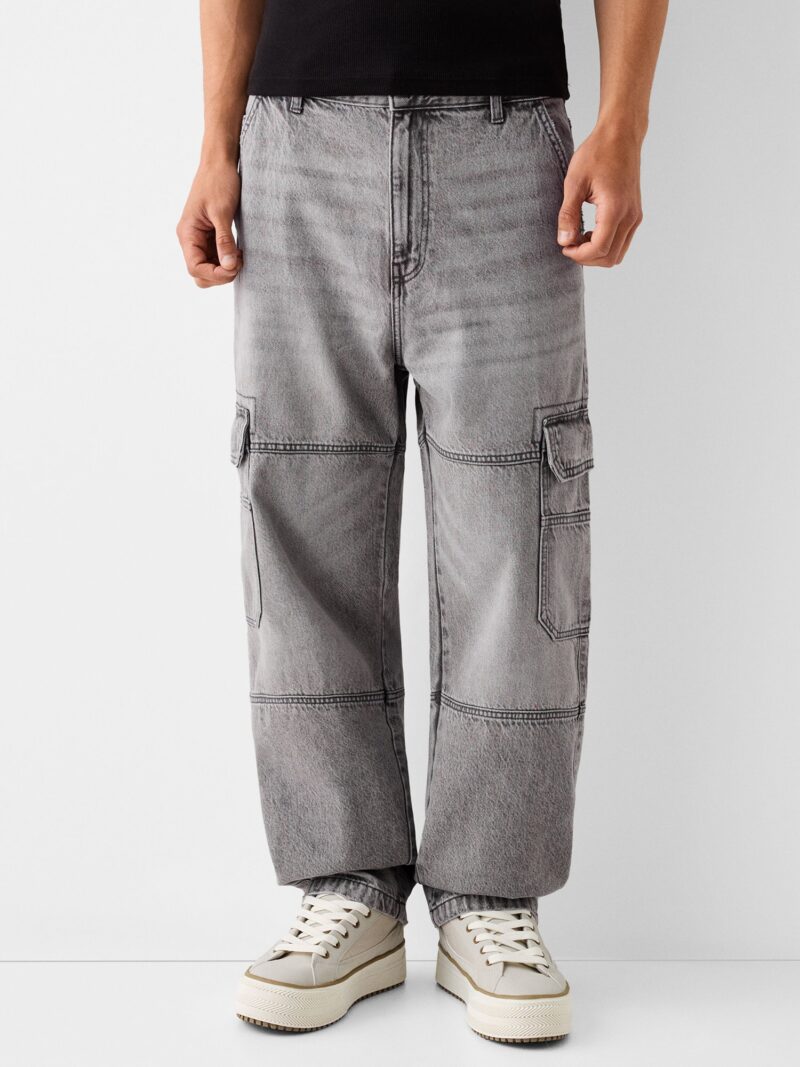 Bershka Pantaloni eleganți  gri denim