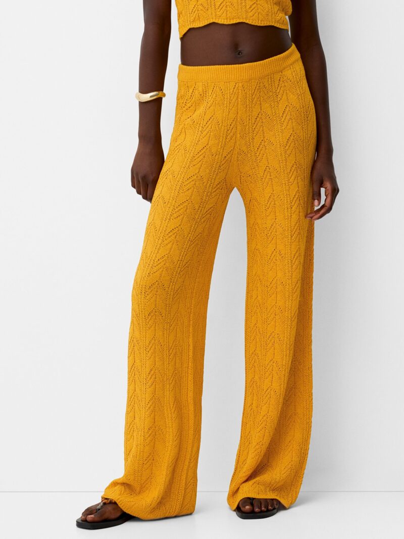 Bershka Pantaloni  galben curry