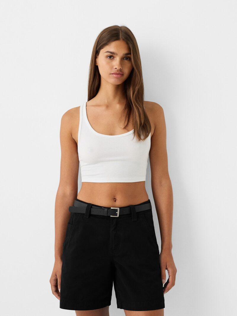 Bershka Pantaloni  negru