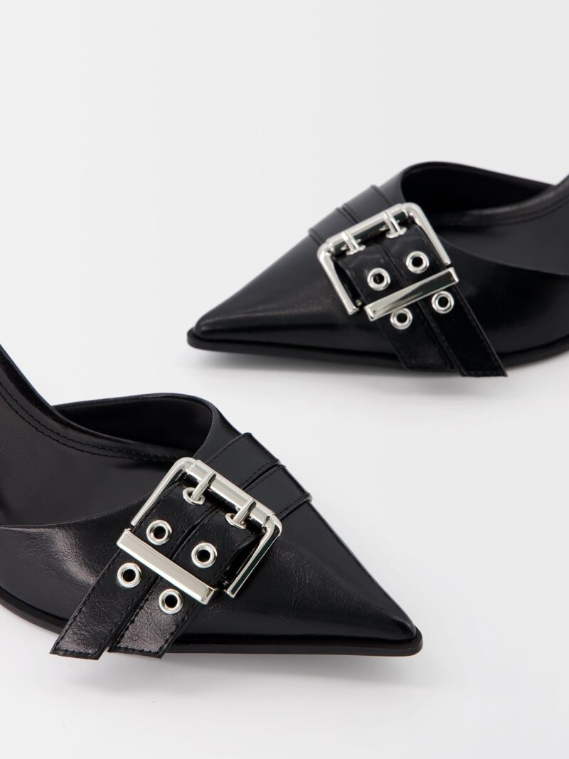 Bershka Pumps  negru / argintiu preţ