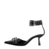 Bershka Pumps  negru / argintiu