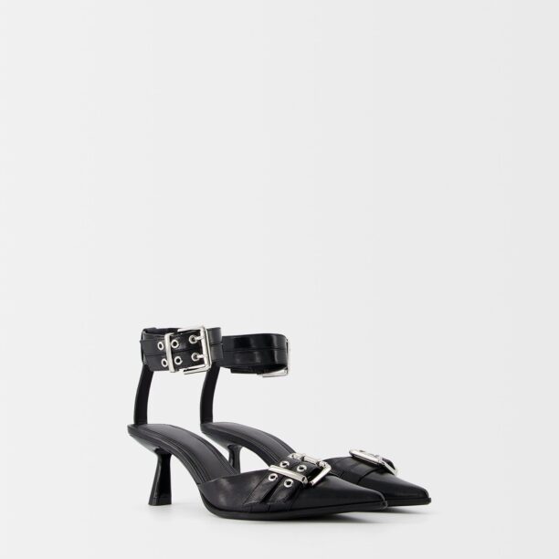 Original Bershka Pumps  negru / argintiu