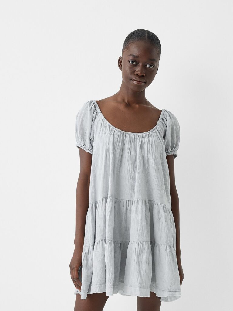 Bershka Rochie de vară  albastru pastel