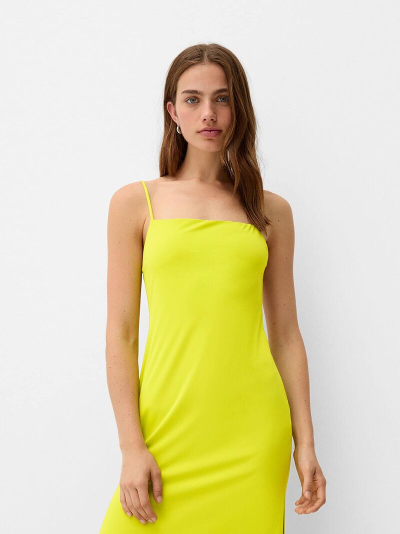 Bershka Rochie  galben citron