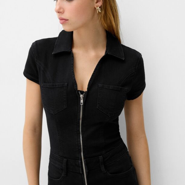 Original Bershka Salopeta  negru