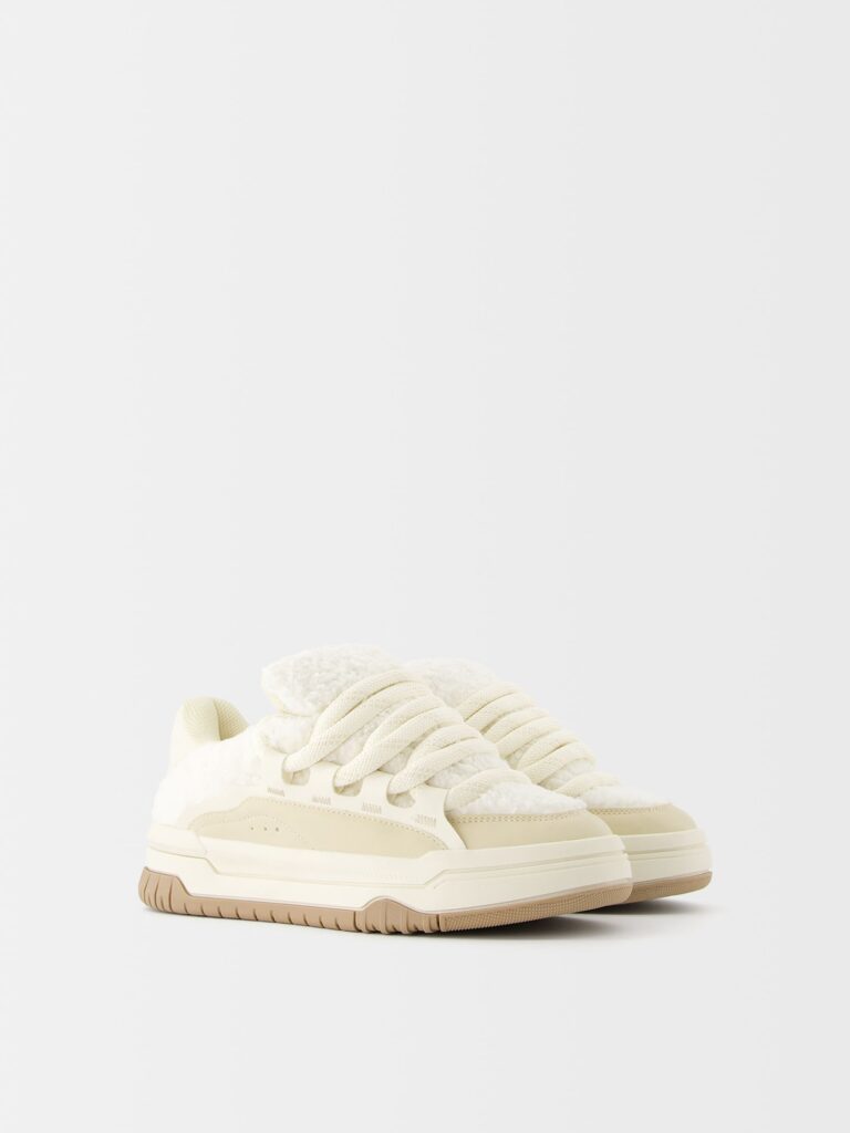 Original Bershka Sneaker low  bej / bej deschis