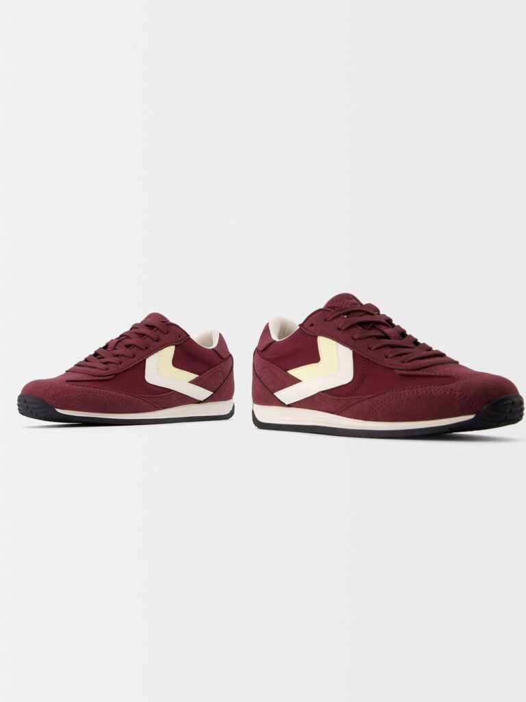 Preţ Bershka Sneaker low  galben deschis / roșu burgundy / alb