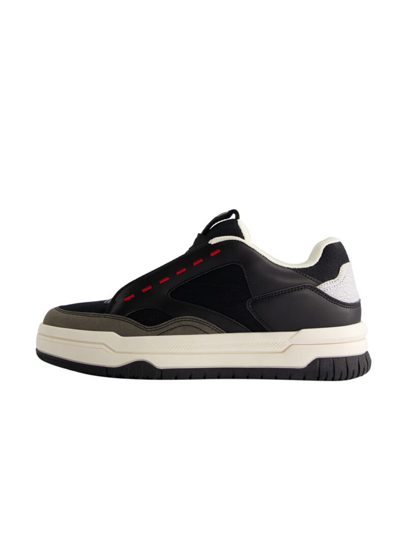 Bershka Sneaker low  gri / gri deschis / negru