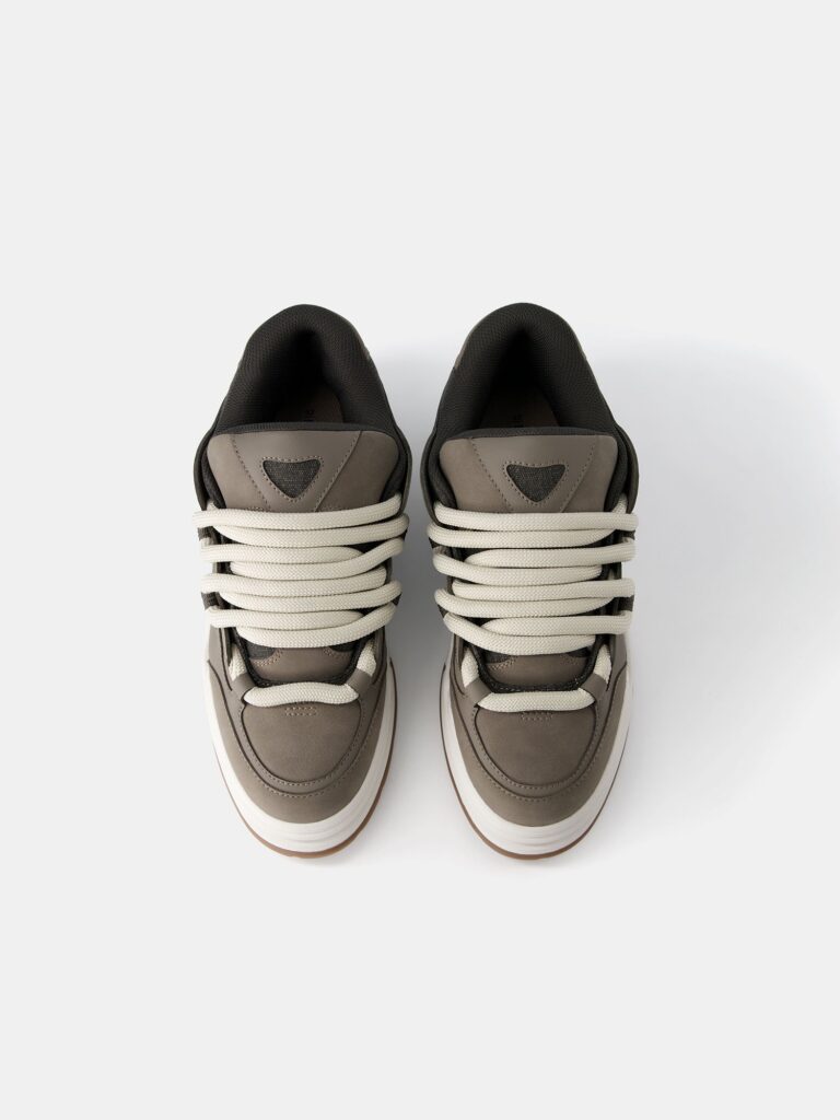 Bershka Sneaker low  gri taupe / gri închis preţ