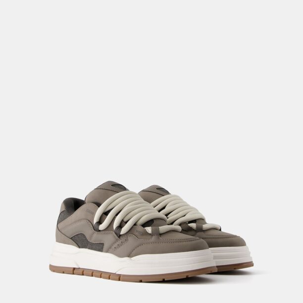 Preţ Bershka Sneaker low  gri taupe / gri închis