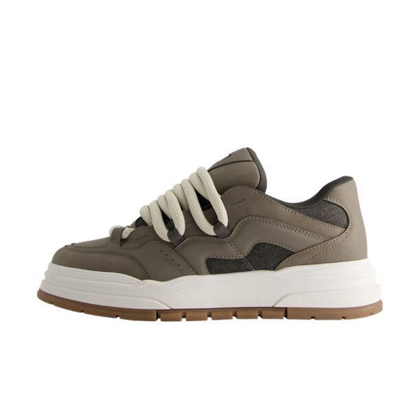 Bershka Sneaker low  gri taupe / gri închis