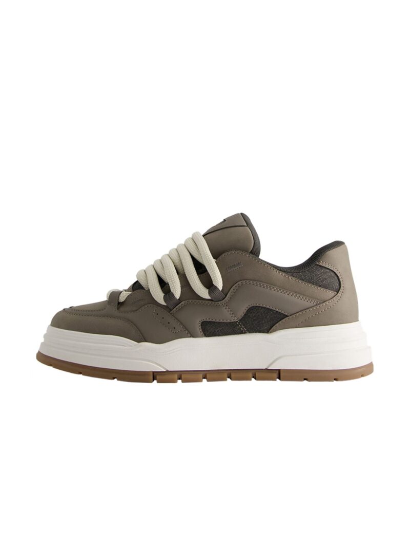 Bershka Sneaker low  gri taupe / gri închis