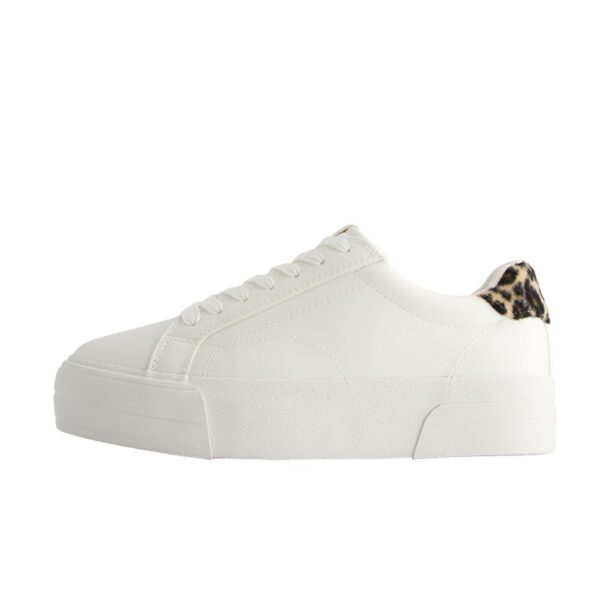 Bershka Sneaker low  maro cappuccino / negru / alb