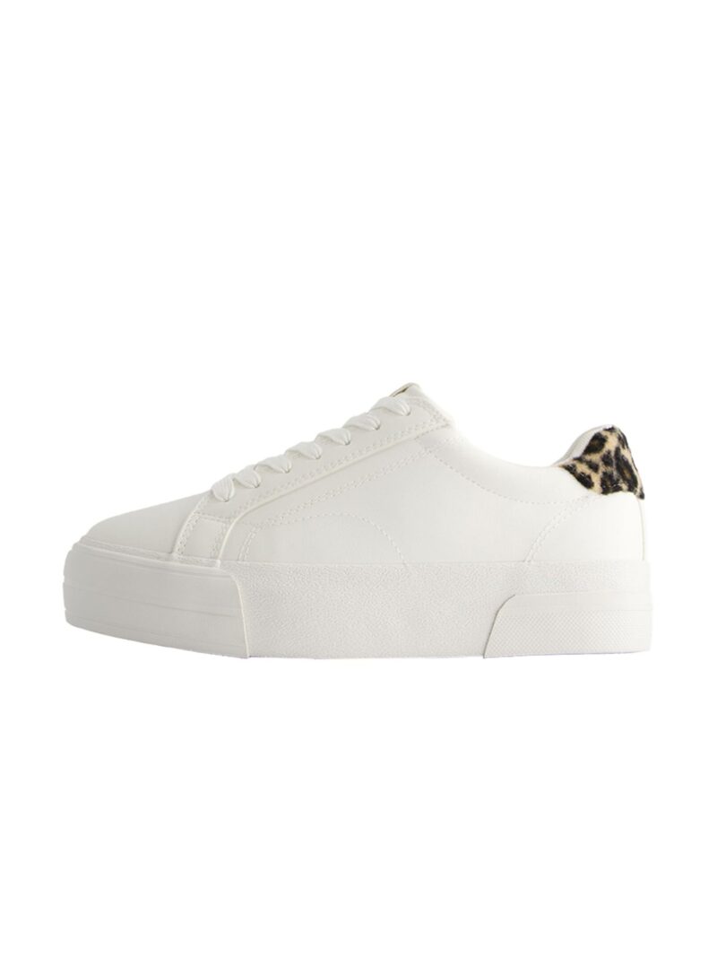 Bershka Sneaker low  maro cappuccino / negru / alb