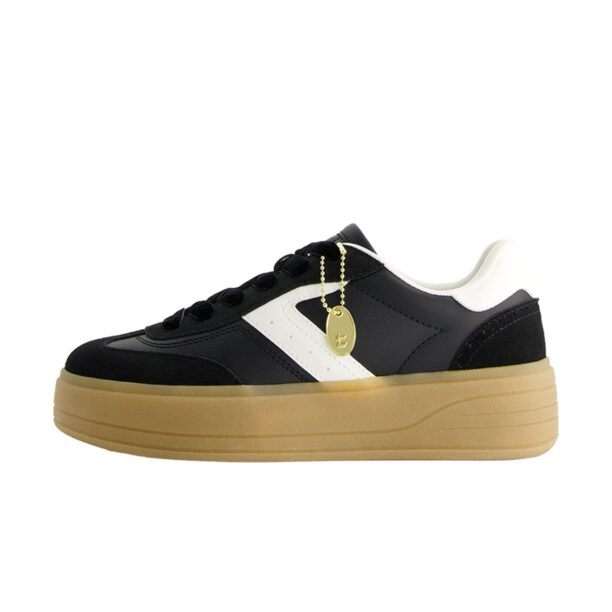 Bershka Sneaker low  negru / alb