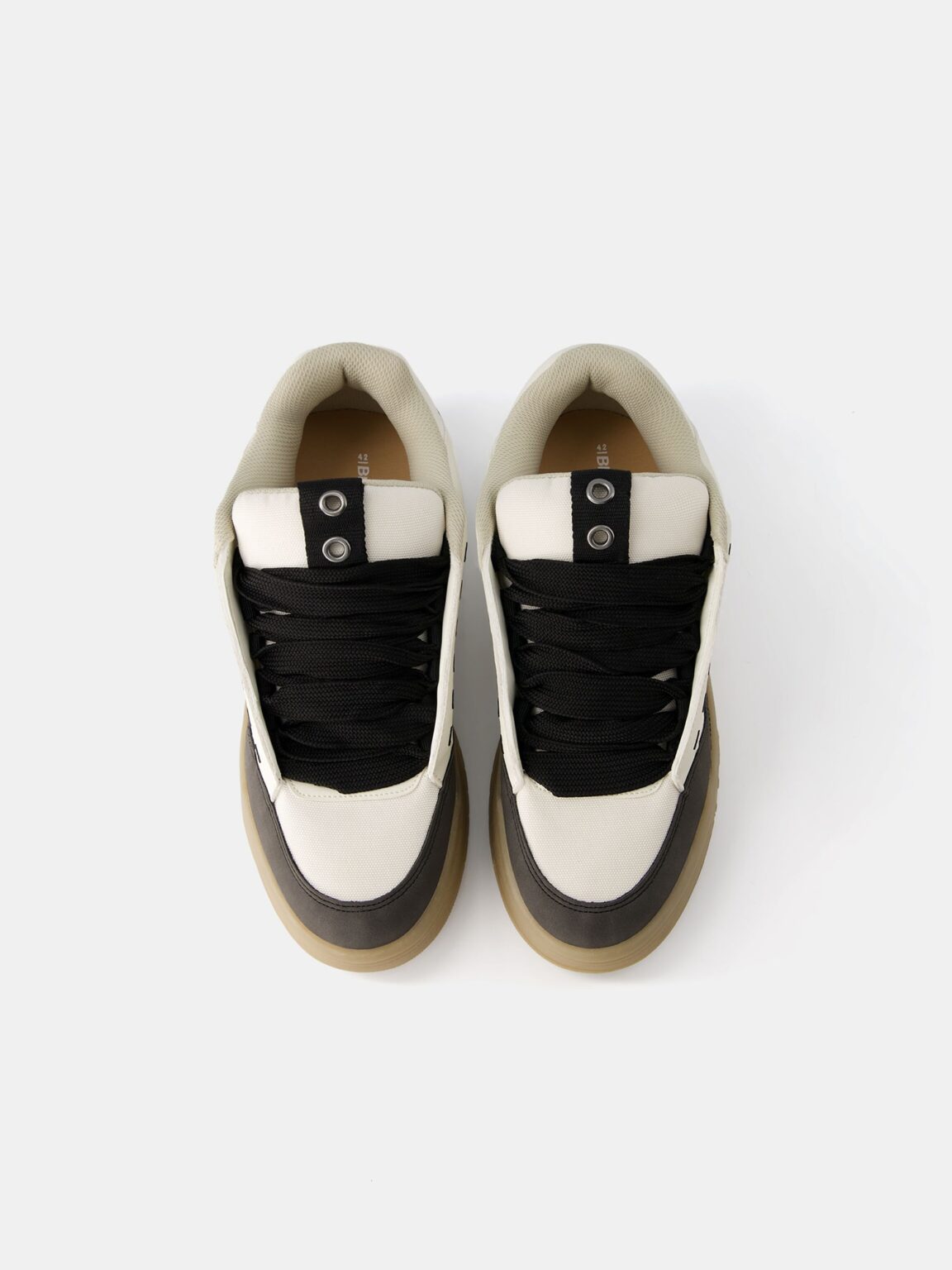 Bershka Sneaker low  negru / alb murdar preţ