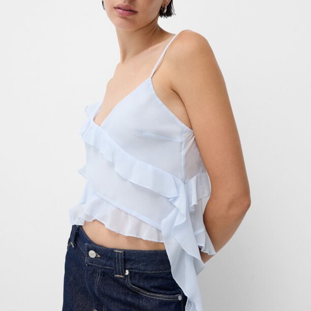 Preţ Bershka Top  albastru pastel