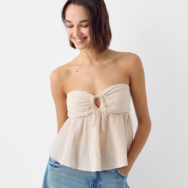 Bershka Top  bej deschis