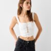 Bershka Top  bej deschis