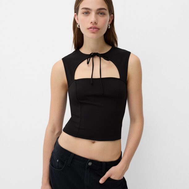 Bershka Top  negru